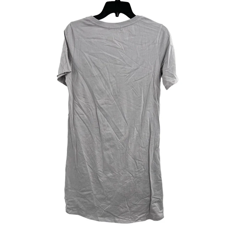 n:PHILANTHROPY Leonardo Knot Front Short Casual Shirtdress‎ Grey Small New